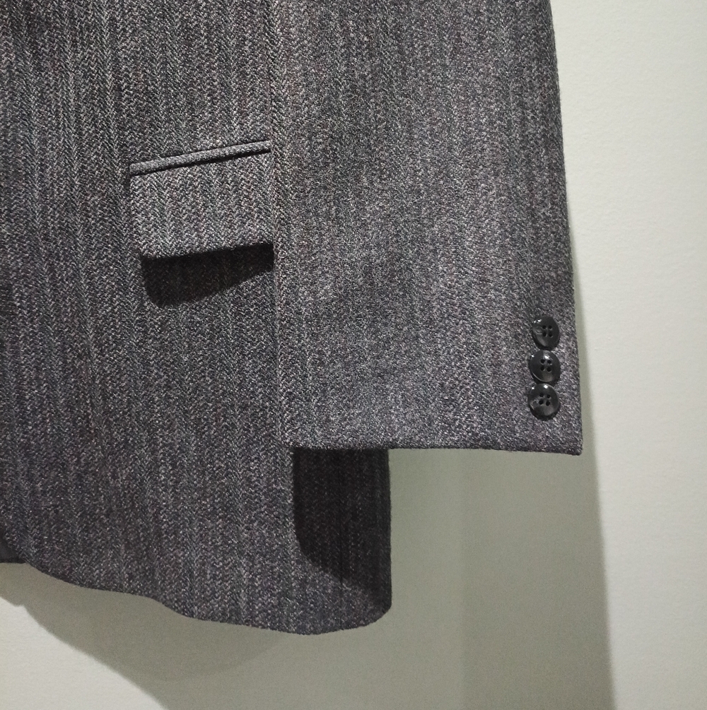 Men's Vintage Gray Virgin Wool Sport Coat - Picture 6 of 7